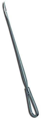 Use in the treatment of prolapsed uterus or vagina. Made of stainless steel with an over-all length of 6" or 12". To be used with perivaginal suture tape.